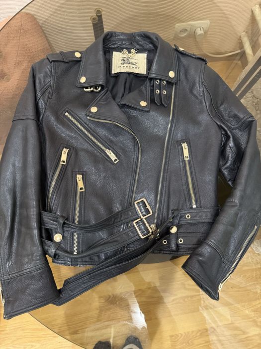 Burberry куртка оригинал с натуральной кожи