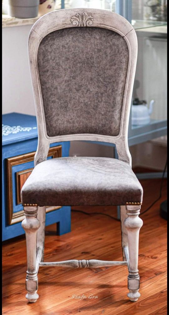 Krzesło vintage hand made boho styl prowansalski chabby