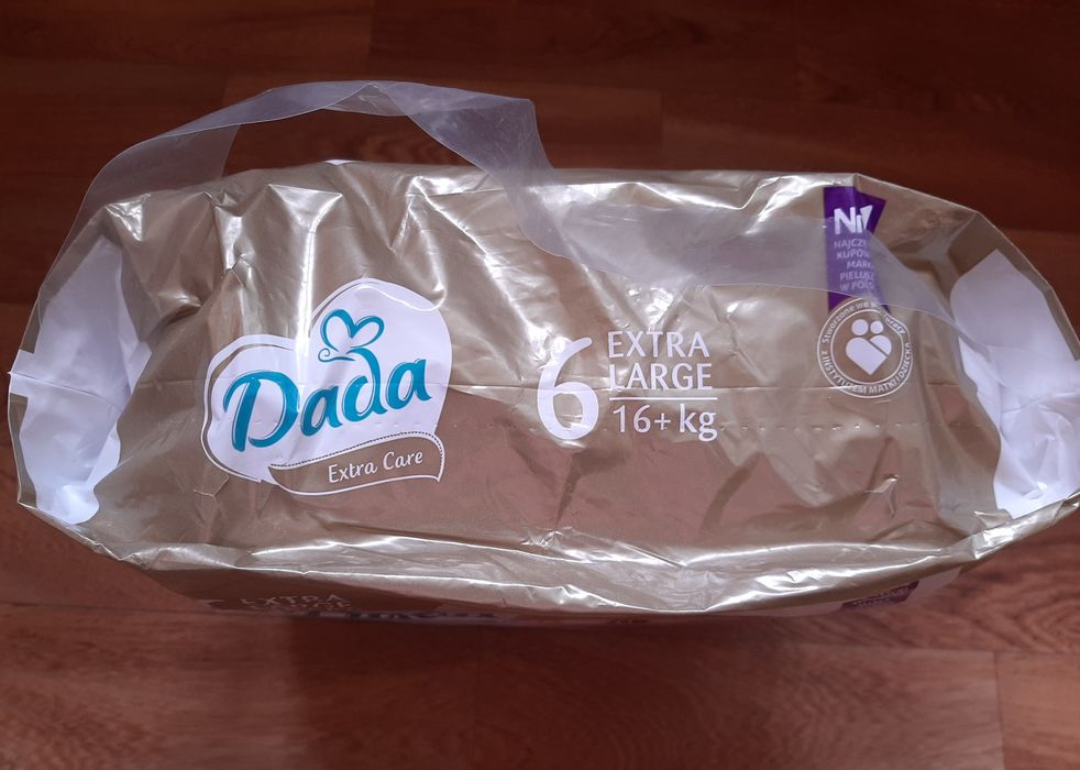 Nowe Dada 6, 16kg+, 26 szt.pampersy pieluchy
