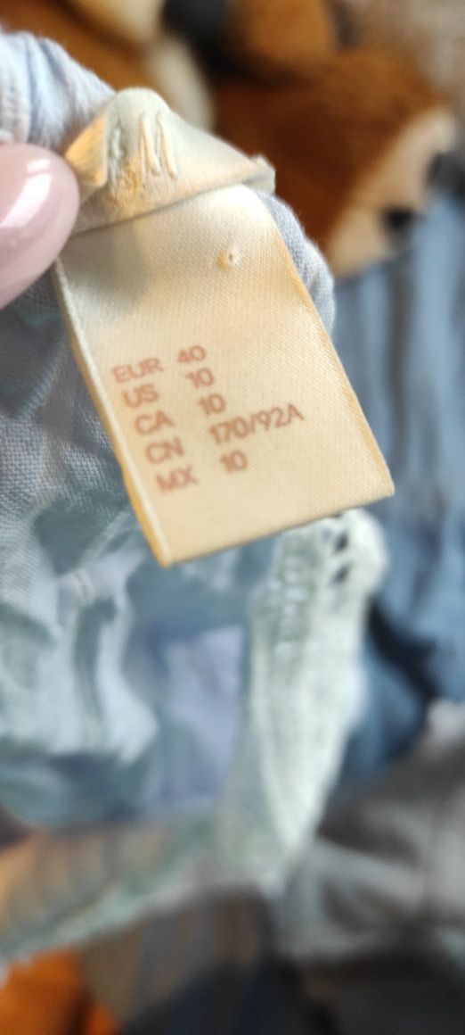 Bluzka na ramiączkach top koszulka h&m koronka