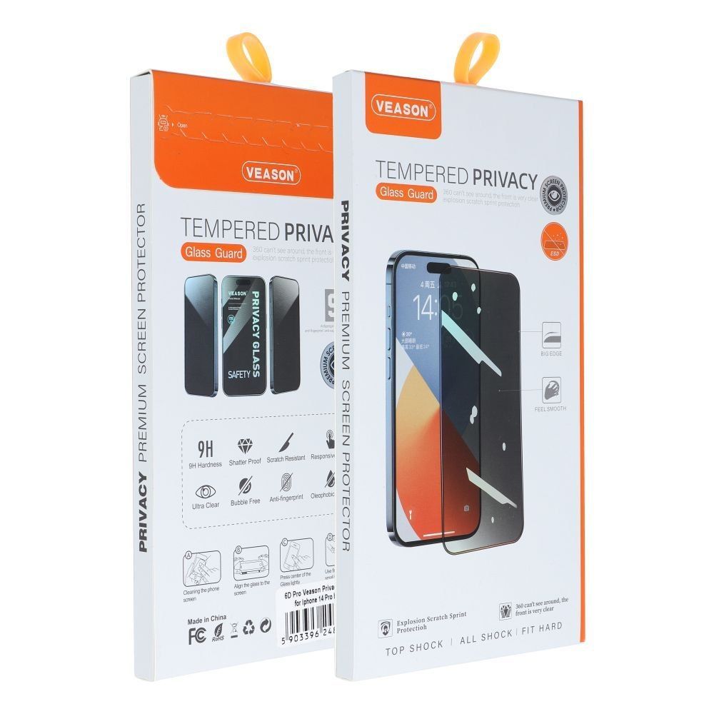 Szkło Hartowane 6D Pro Privacy - do Iphone XR / 11 czarny