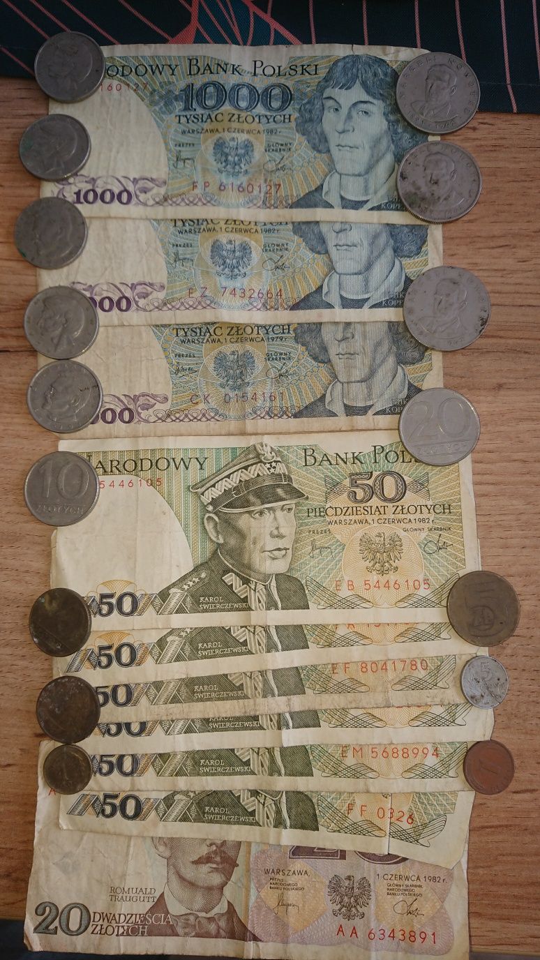 Zamienię banknoty i monety z lat 70tych i 80tych