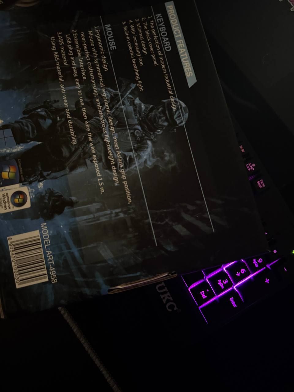 Клавіатура  ART-4958 Backlight Gaming Keyboard & Mouse