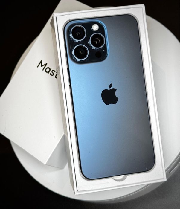 Apple iphone 15 PRO MAX 256gb blue jak nowy 100% bat 6msc gwar