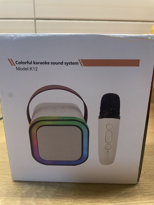 Міні-дитяче караоке K120 з двома бездротовими мікрофонами та RGB