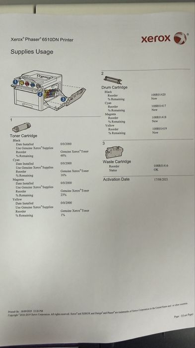 Xerox phaser 6510 Laser cores