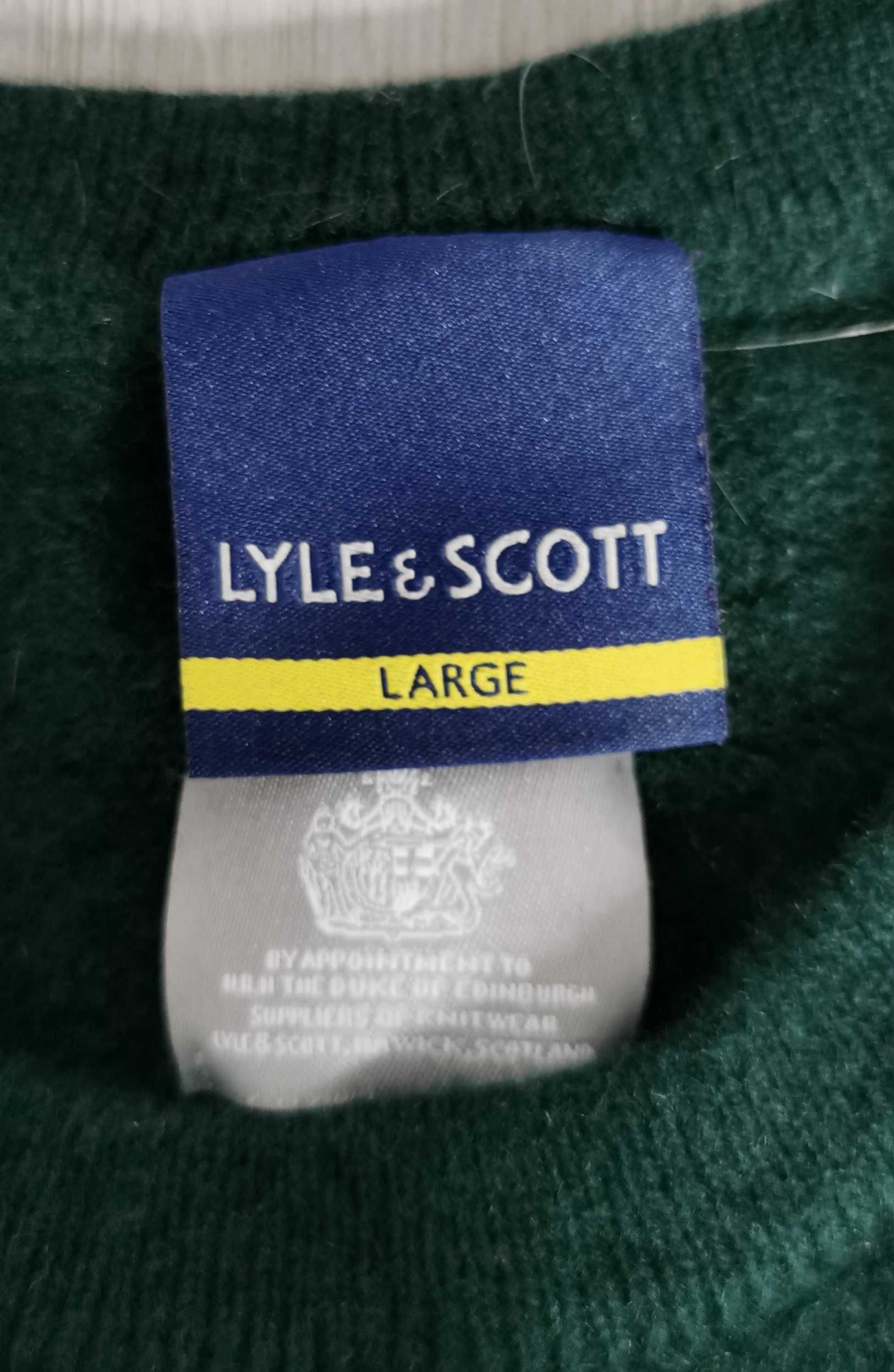 Sweter Lyle & Scott 100% wełna lambswool wysokiej jakości rozmiar L