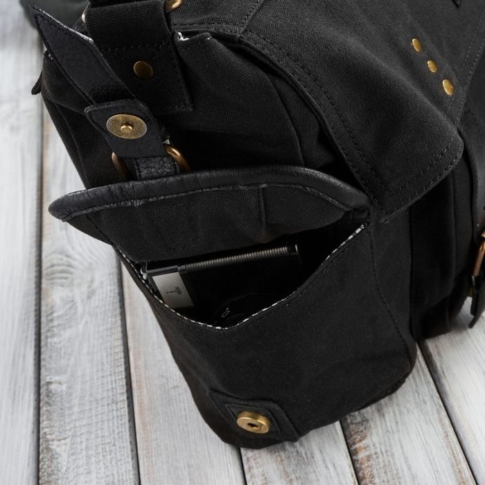 torba męska na laptopa czarna a4 na ramię do ręki paolo peruzzi