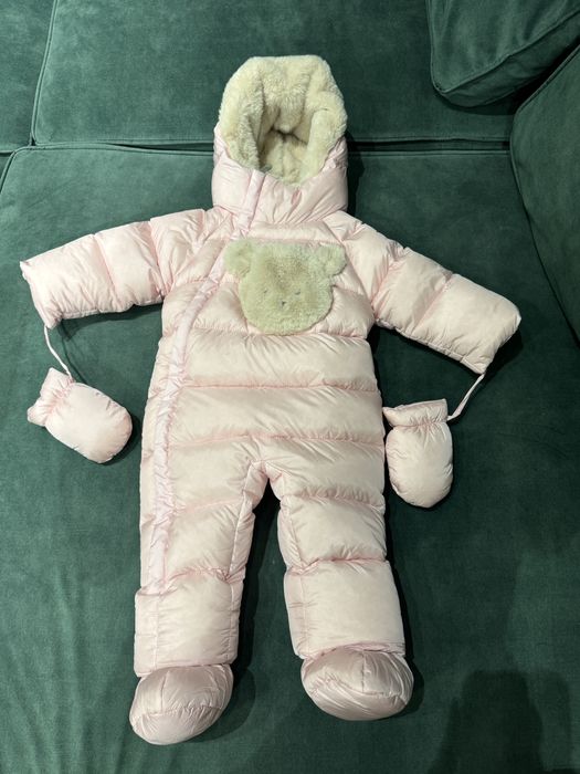 Комбінезон зимовий дитячий на немовля дівчинку рожевий міх