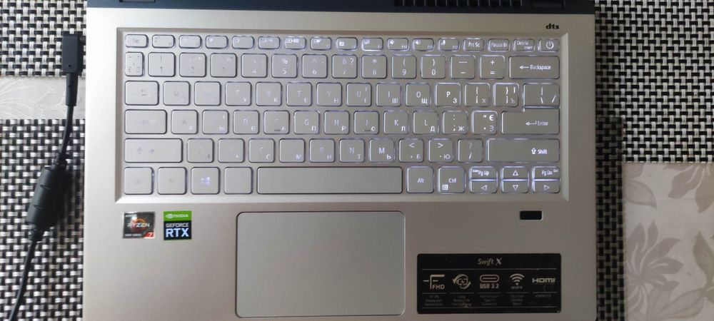 Acer sfx14-41g-r9t9 amd ryzen 7 5800u 16gb ram rtx 3050Ti 4GB