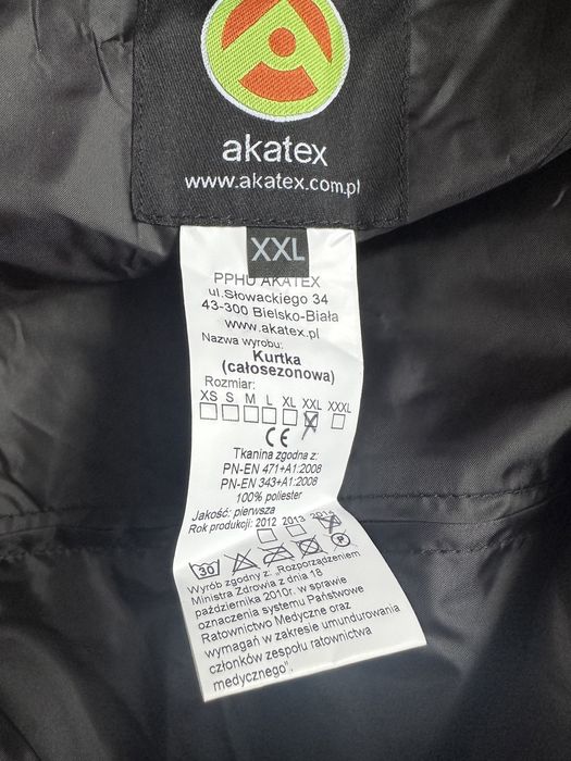 Kurtka wielosezonowa XXL Akatex Nowa ! Ratownictwo Medyczne