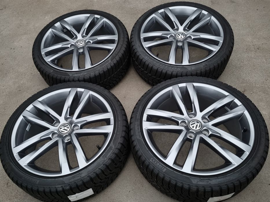 Koła Zimowe Alu 18" VW Golf VII VIII VI V Touran Caddy 5x112 Oryginał