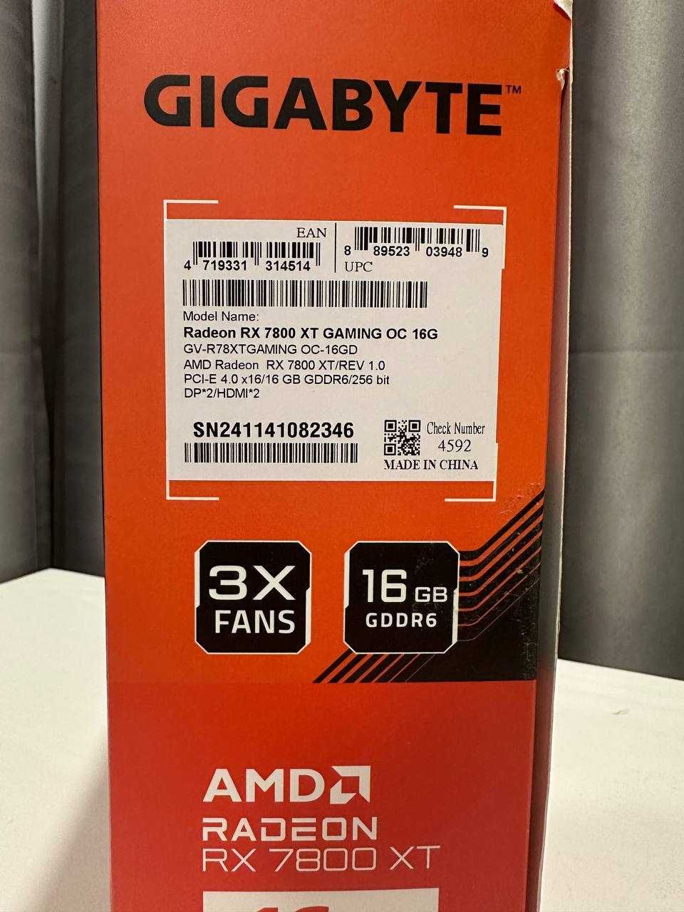 Відеокарта GIGABYTE Radeon RX 7800 XT GAMING OC 16G GV-R78XT OC-16GD