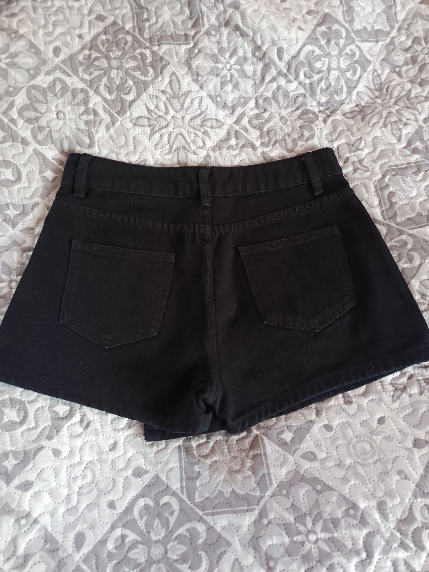 Spodenki spódnica czarne damskie Shein roz 36 S jeansowe jak nowe