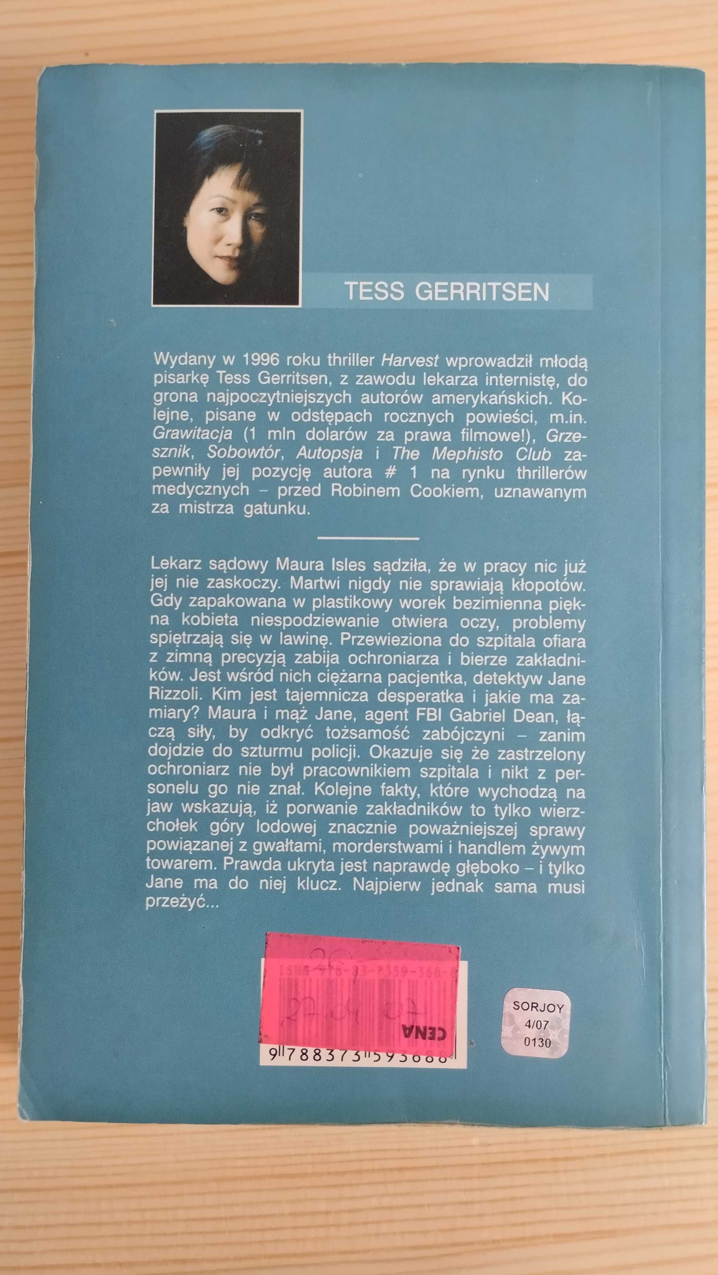 3 książki, kryminał/ thriller, Tess Gerritsen, Lena Oskarsson, Forsyth