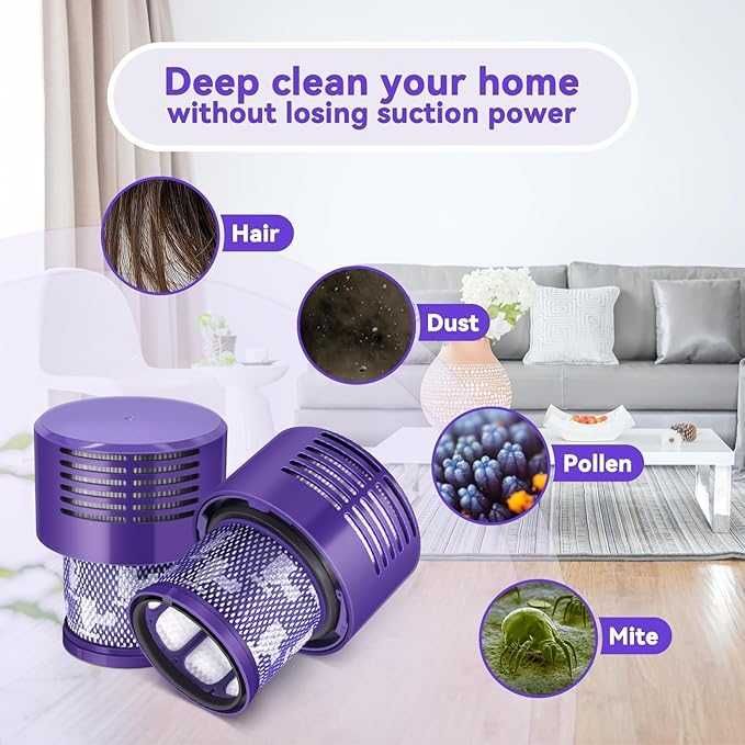 4 Filtr do odkurzacza Dyson, wymienne filtry do Dyson V10 SV12 Cyclone