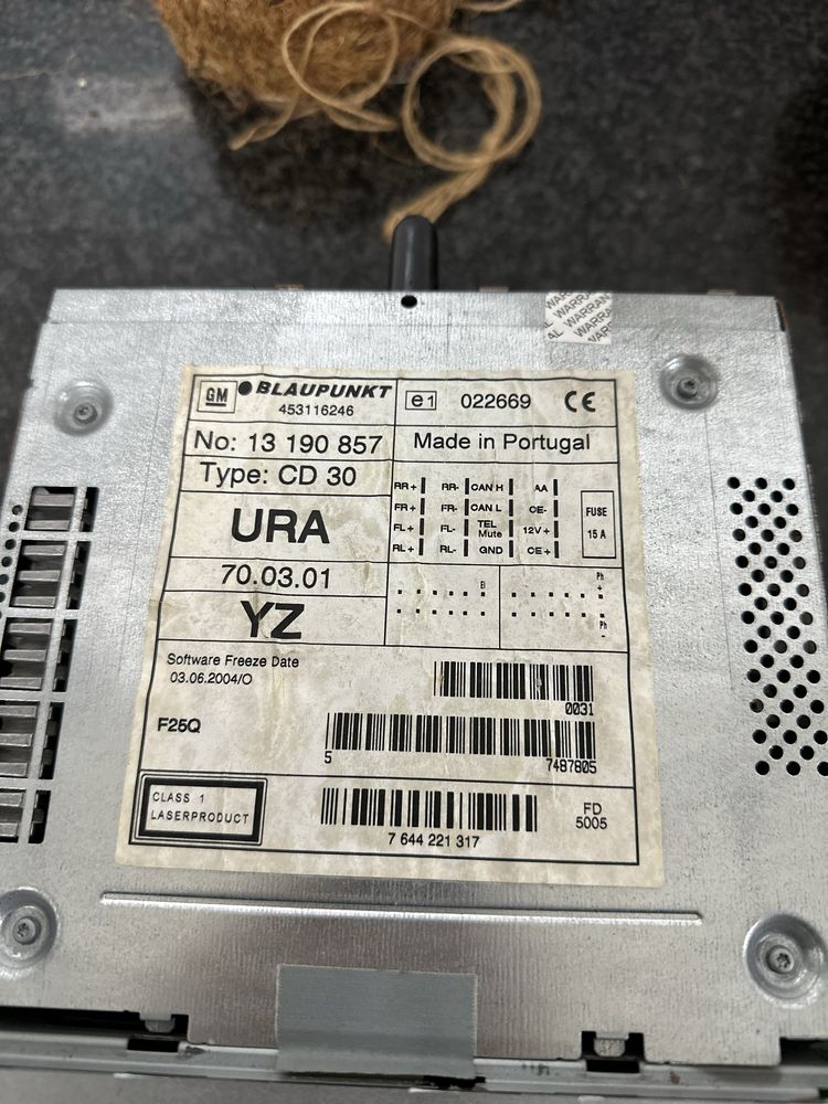 Autorrádio Original Opel CD30