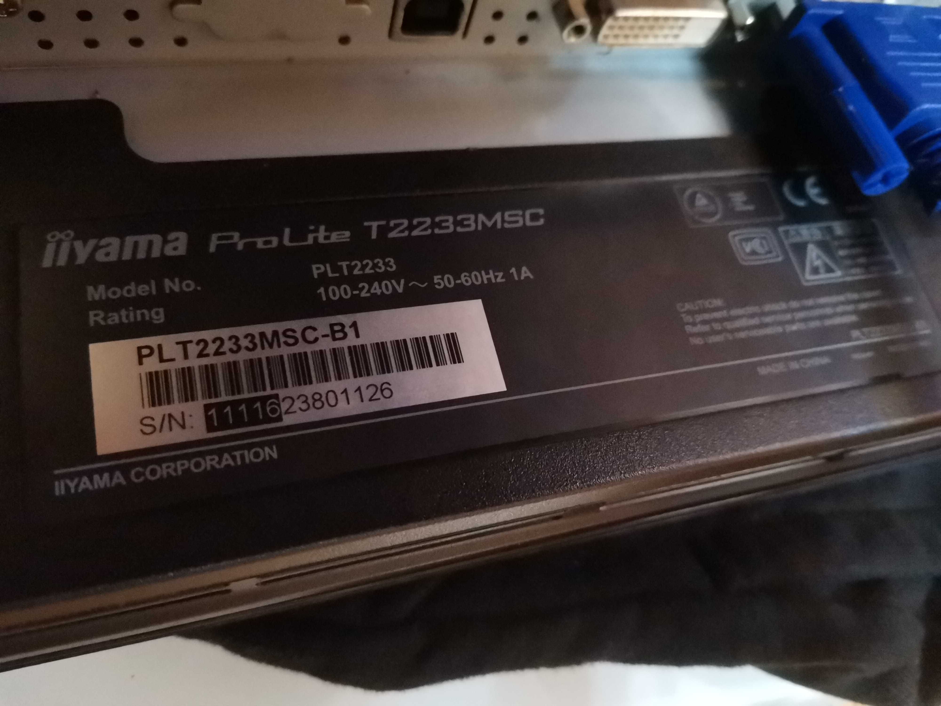 Monitor iiyama ProLite T2233MSC dotykowy