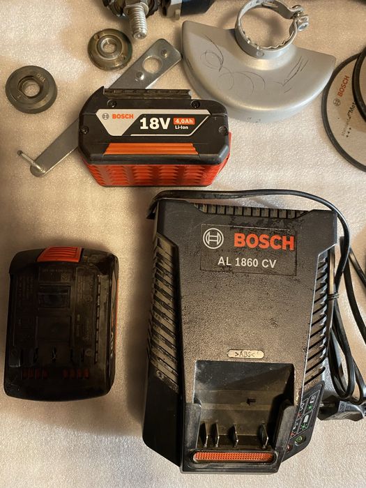 BOSCH Professional Szlifierka Kątowa GWS 18-125-V-LI + 2 Akumulatory