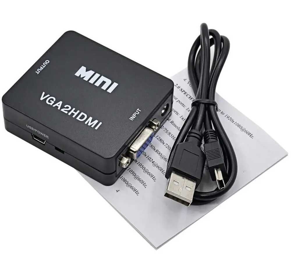 Конвертер VGA to Hdmi со звуком Адаптер переходник