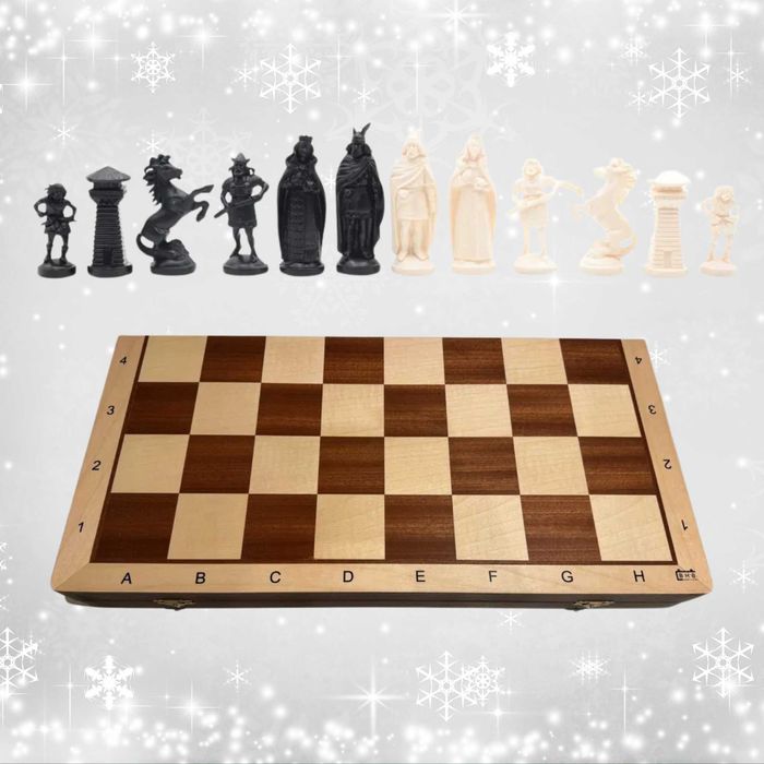 Szachy drewniane