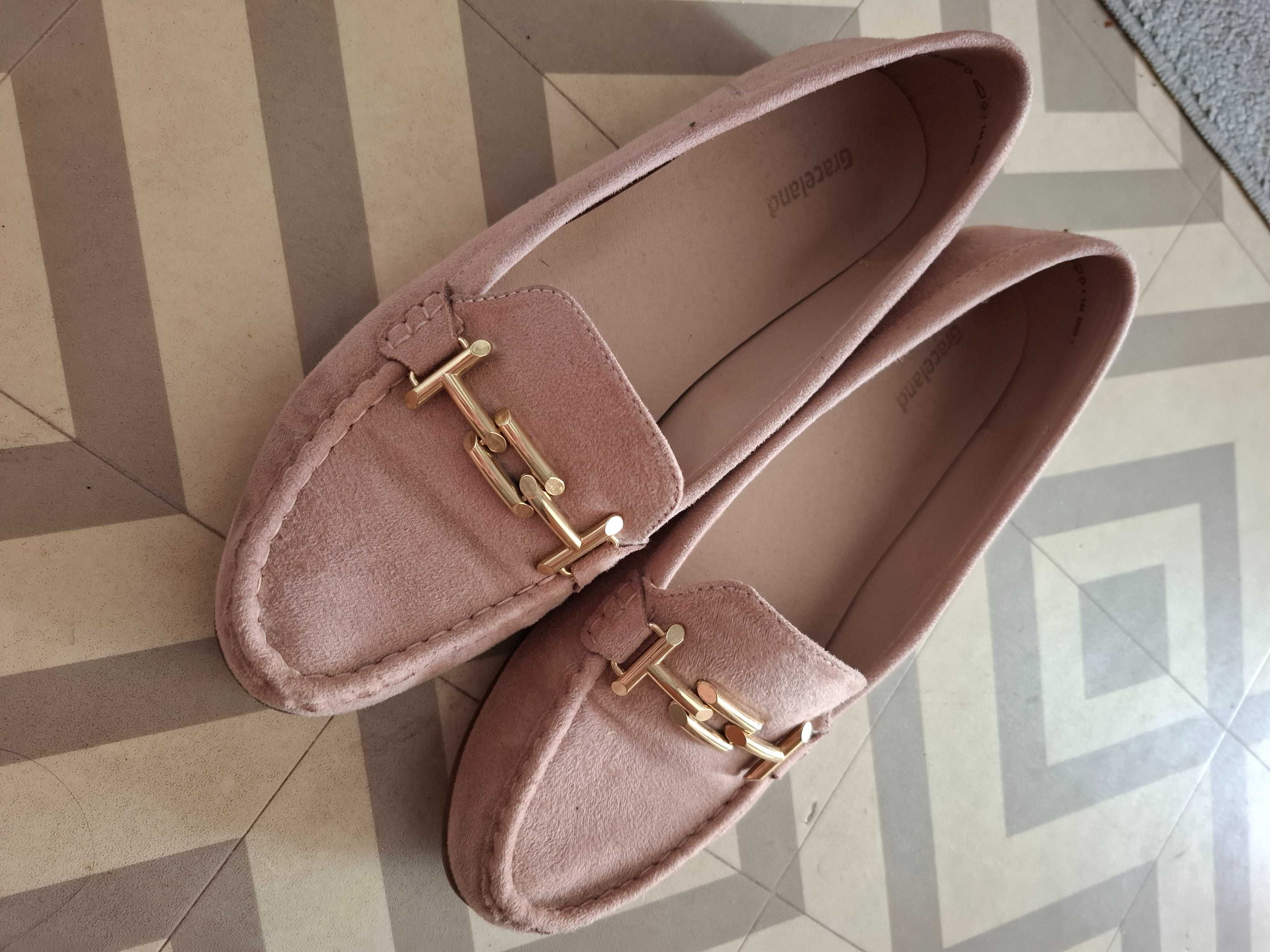 Buty damskie mokasyny 41 Graceland cland pudrowy roz