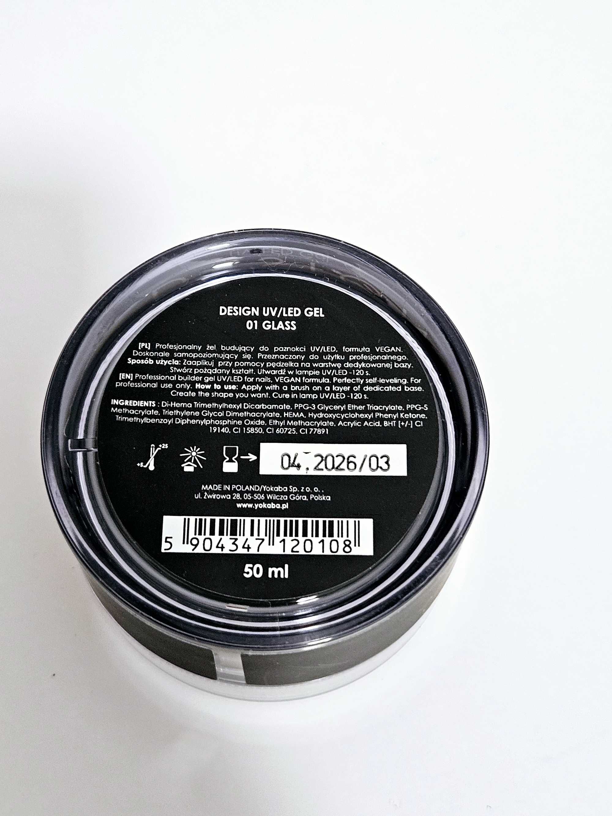 Yokaba Design UV/LED GEL 50 ml - 01 Glass
