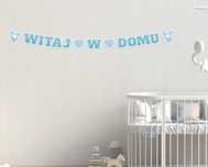 Baner napis powitanie noworodka