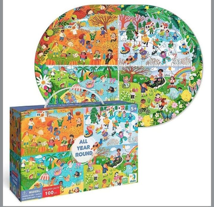 Пазли для дітей пора року на 100 делалей
