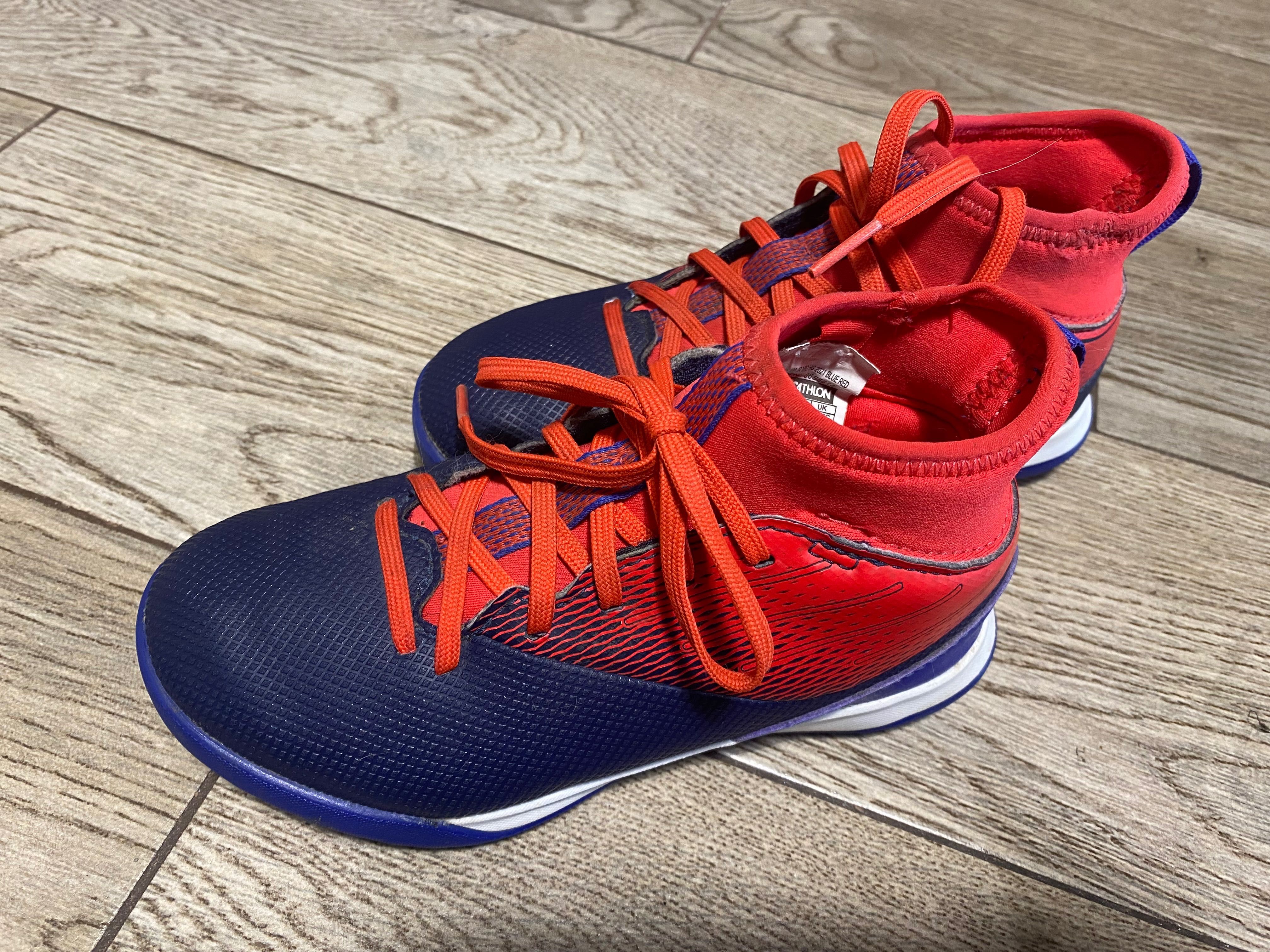 Buty do piłki nożnej dla dzieci Kipsta Agility 500 JR MID blue red