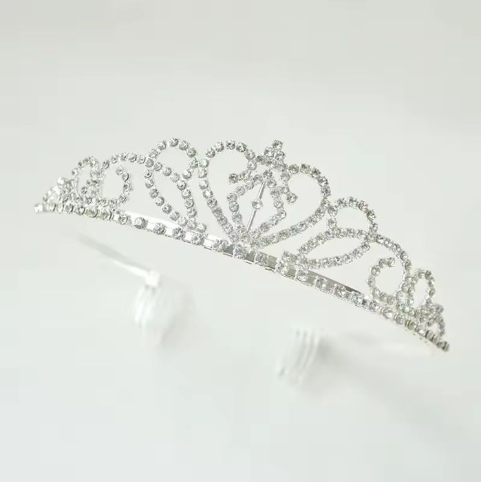 Kryształowa Tiara Diadem Ozdobna Opaska do włosów