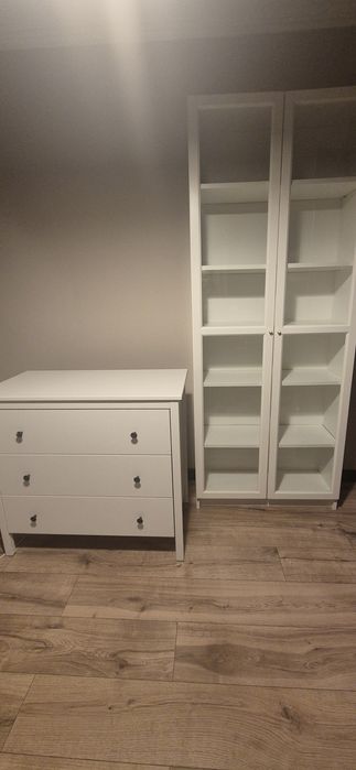 Ikea real billy + komoda koppang biale zestaw