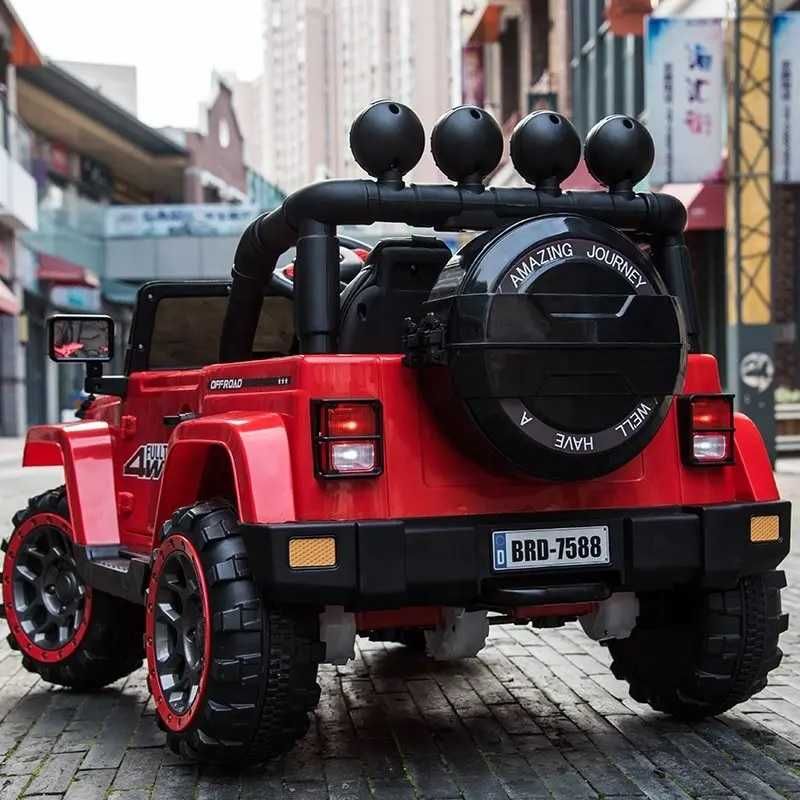 Auto na akumulator Jeep Samochód dla dzieci Pilot Gumowe koła