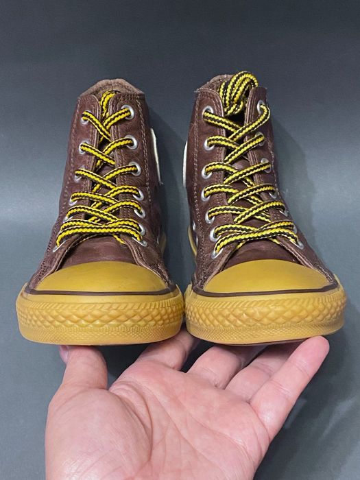 Кеды высокие Converse 33 размер (21,5 см) кожаные натуральная кожа