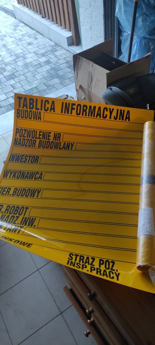 Tablica informacyjna plac budowy