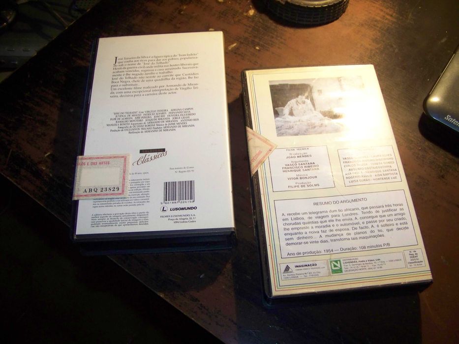 lote de 18 filmes portugueses antigos em VHS
