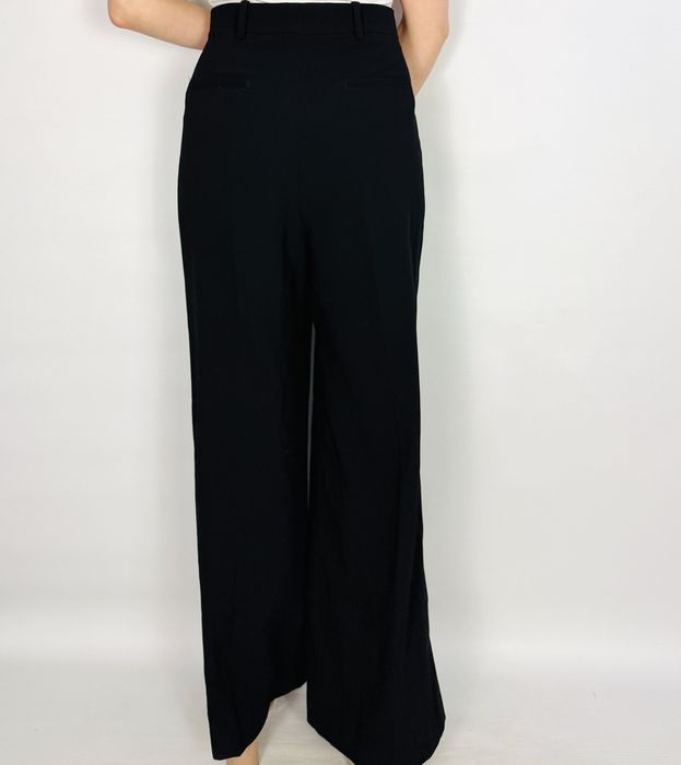 Czarne eleganckie spodnie wide leg XL 42 ZARA
