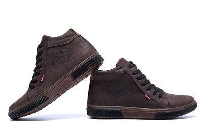 Мужские зимние ботинки Levi's Мужские зимние кожаные кроссовки Levi's