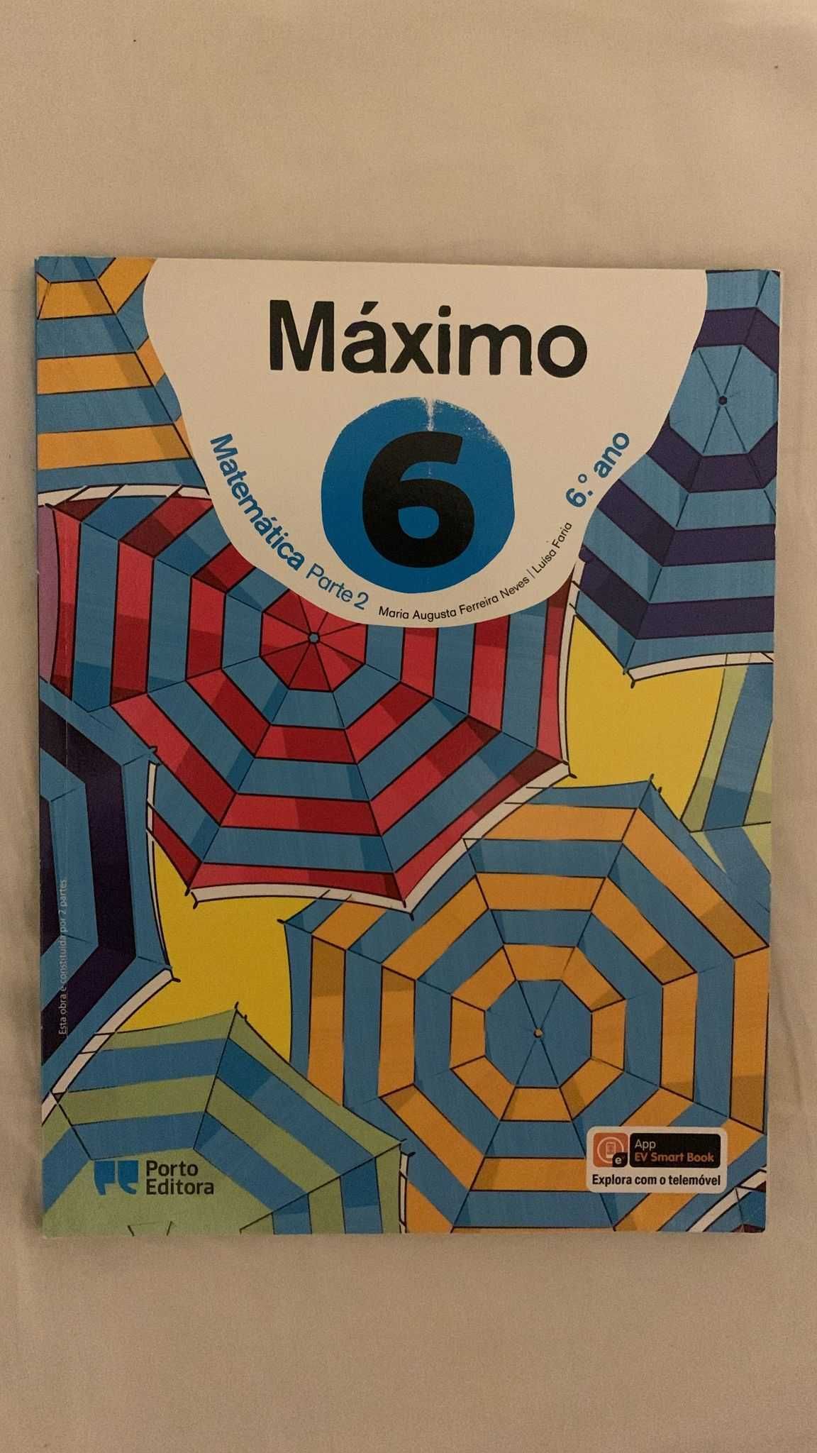 Livros de Matemática MÁXIMO 6° ano - Parte 2 e Caderno de Fichas
