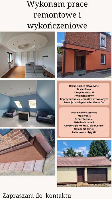 Prace remontowe i wykończeniowe