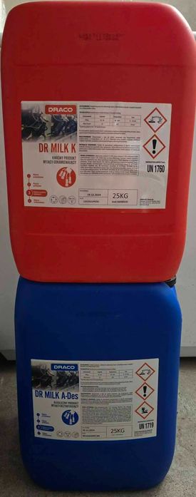 DRACO DR MILK A-Des i DR MILK K – skuteczne mycie urządzeń udojowych