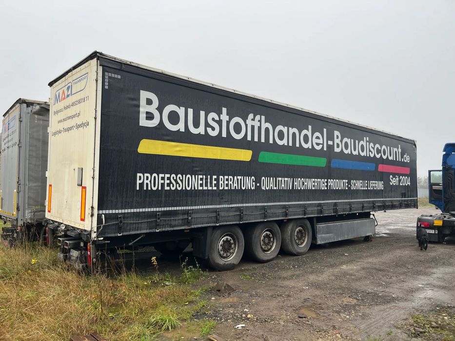 Schmitz Cargobull S01  Naczepa Schmitz firana, zawiesie  do wózka Moffet, Palfinger