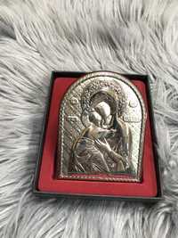 Икона Божья матерь серебро 950 проба