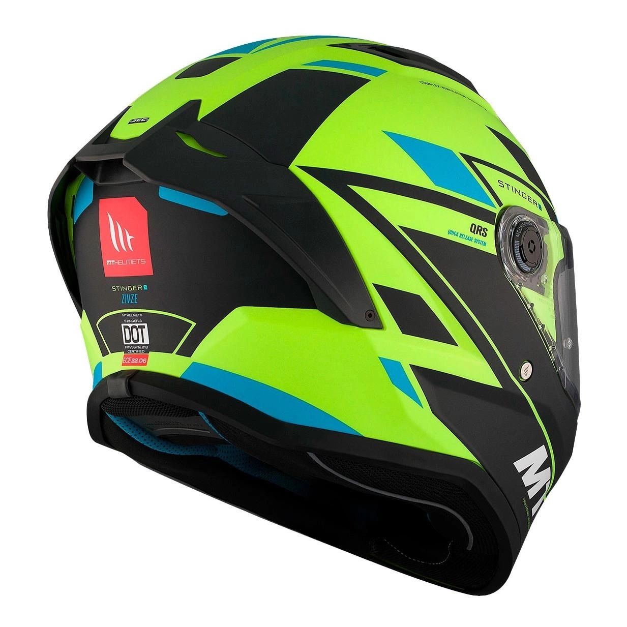 MT Stinger 2 Zivze C3 Matt Yellow/ МОТОШЛЕМ 2024/ МОТО ШЛЕМ MT HELMETS