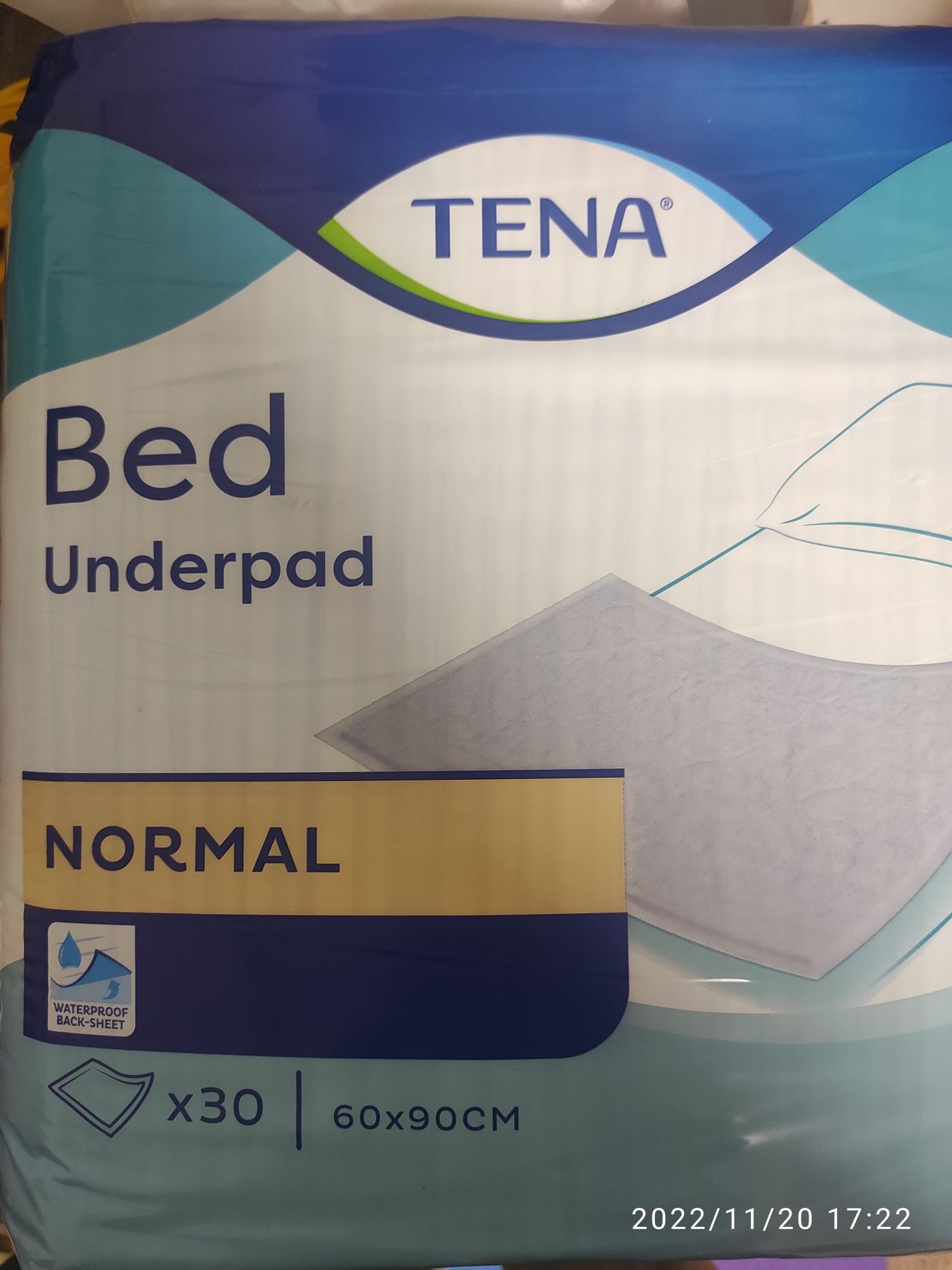 Пиленки Tena Bed Underpad 30 шт. 60х90