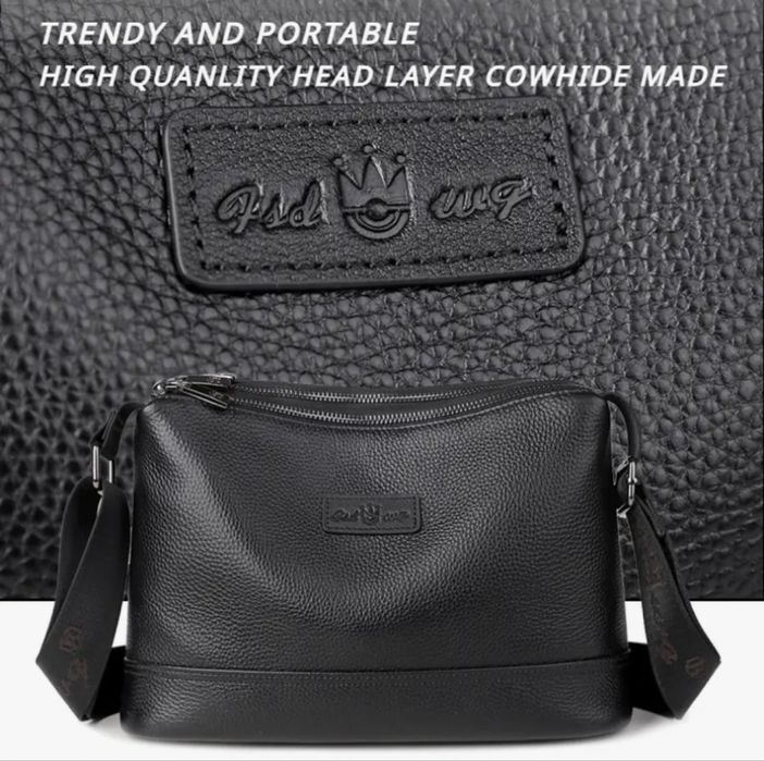 Шкіряна сумка через плече, нова