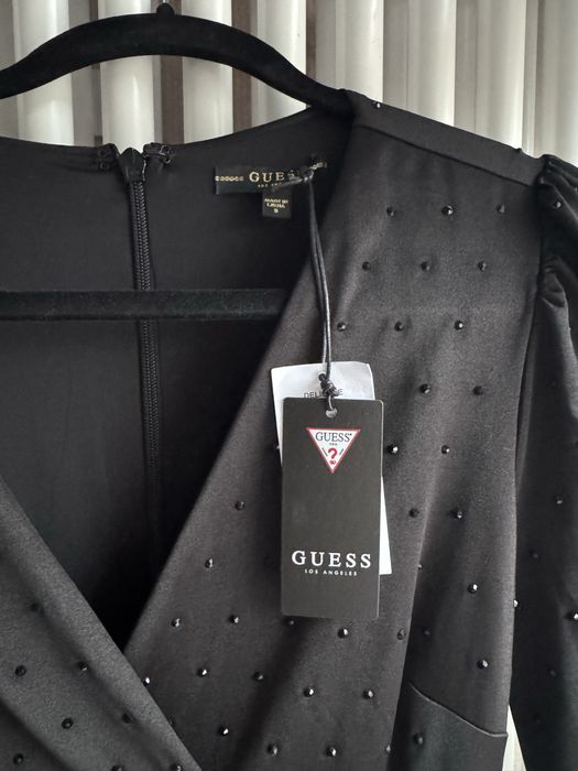 Nowa, elegancja sukienka Guess rozm. S czarna