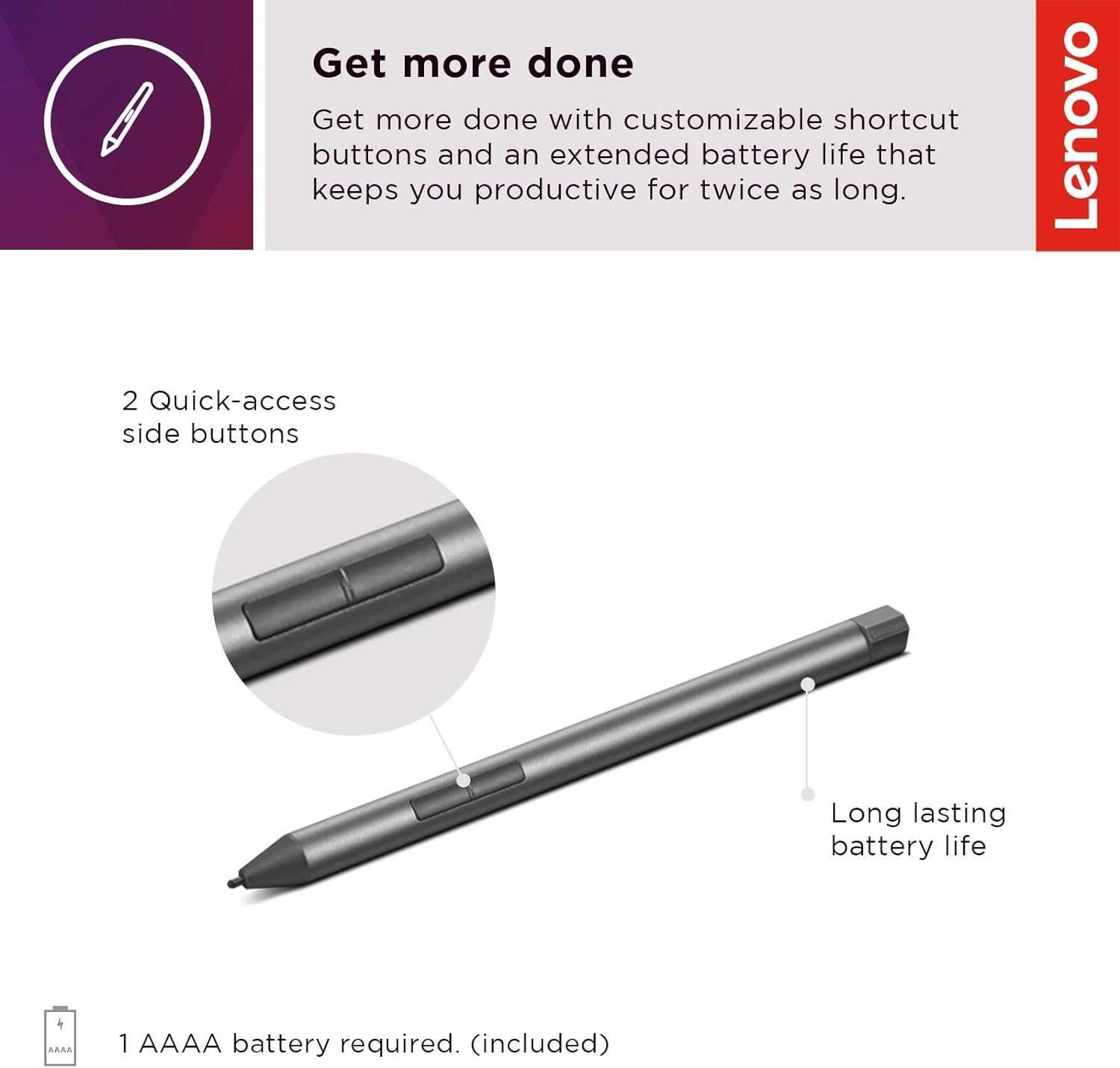 Цифровой стилус Lenovo Base Pen 2