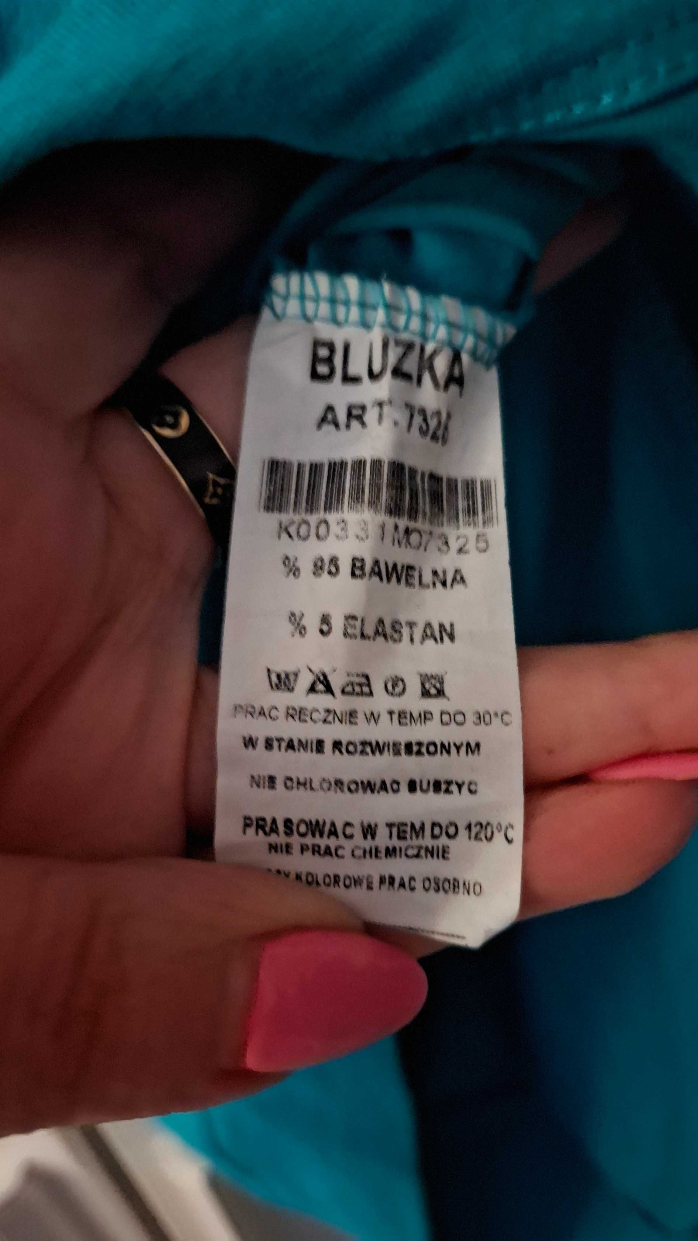 Bluzka cyrkonie morska L/XL
