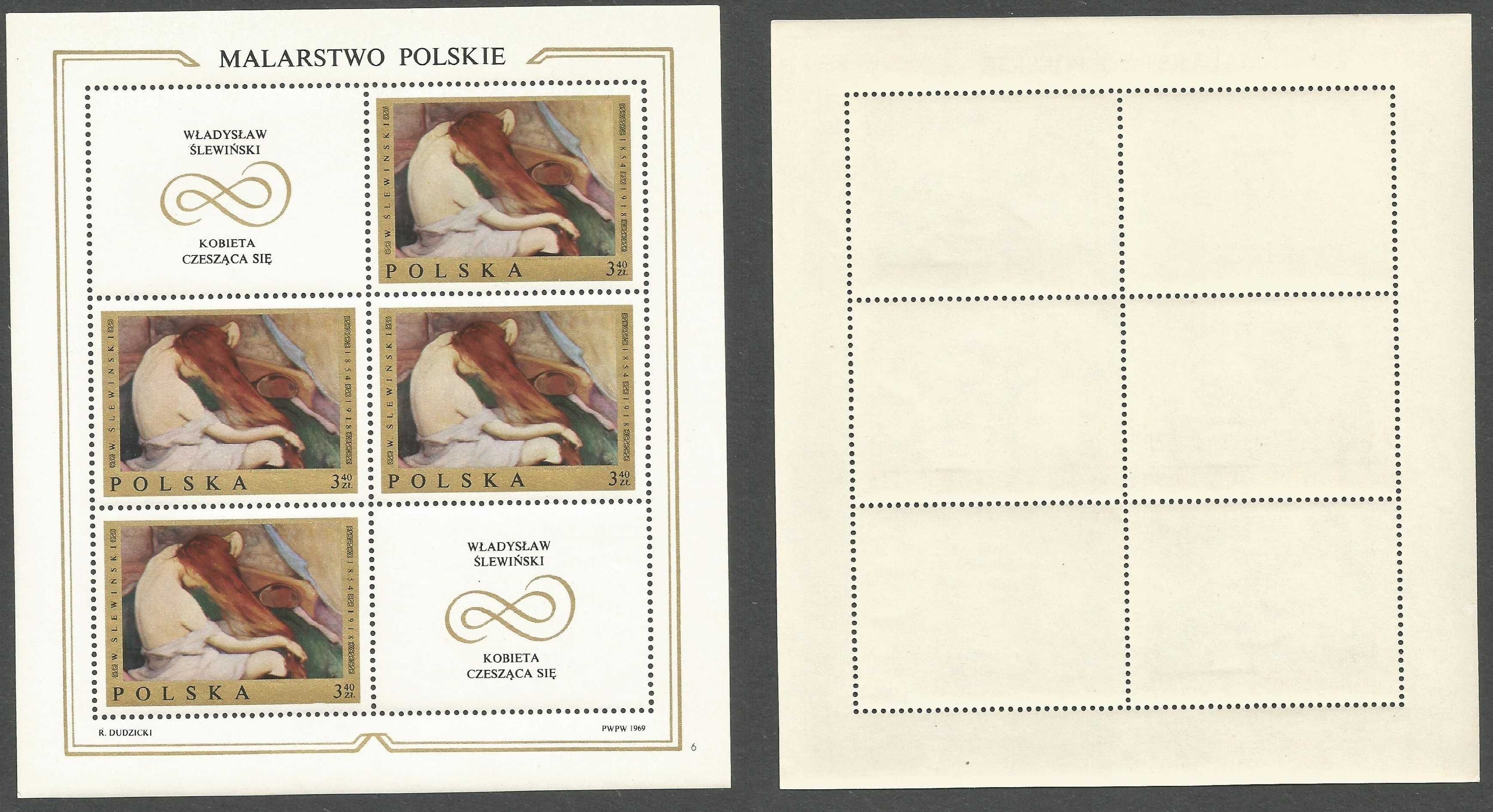 Malarstwo polskie II 1969r. Fi. 1794 – 1801 Blok 57 - 64 stan **